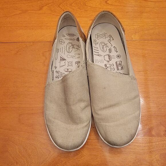 Chaco Ionia Loafer Canvas Leather Slip On Sand Tan size 7.5 - Picture 2 of 7